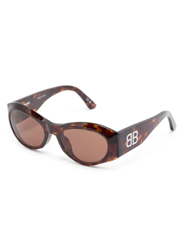 Balenciaga Eyewear 0396 サングラス | ブラウン | FARFETCH JP