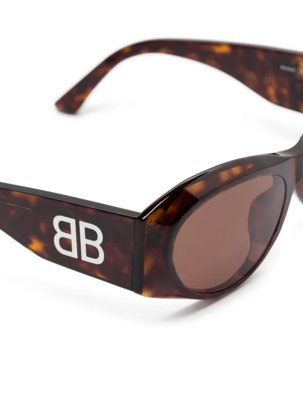 Balenciaga Eyewear 0396 サングラス | ブラウン | FARFETCH JP