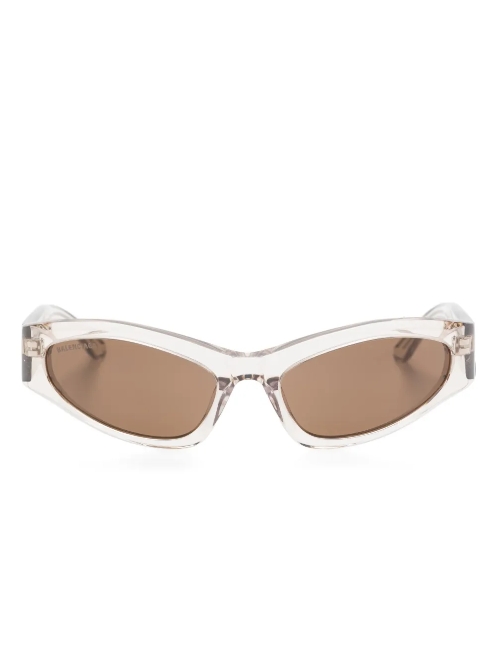 Balenciaga Eyewear Zonnebril met wikkelmontuur Bruin