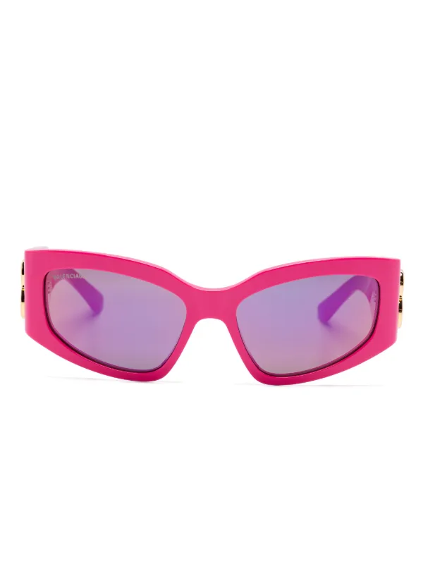 Balenciaga Eyewear rectangle-frame Sunglasses Pink FARFETCH TH