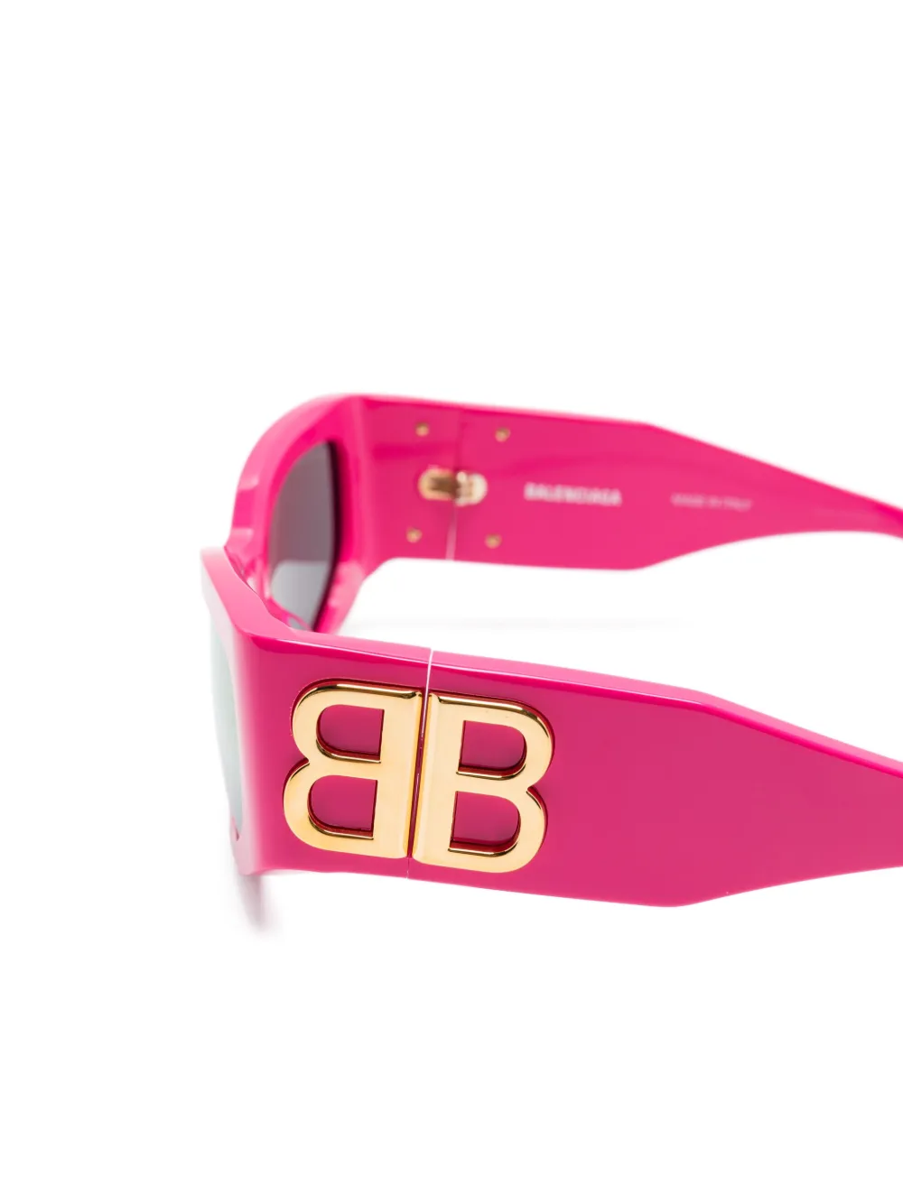 Balenciaga Eyewear Zonnebril met rechthoekig montuur Roze