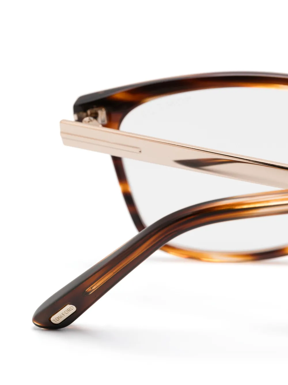 TOM FORD Eyewear Bril met rechthoekig montuur Bruin