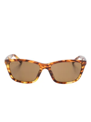 Miu Miu Eyewear オーバルフレーム サングラス | ブラウン | FARFETCH JP