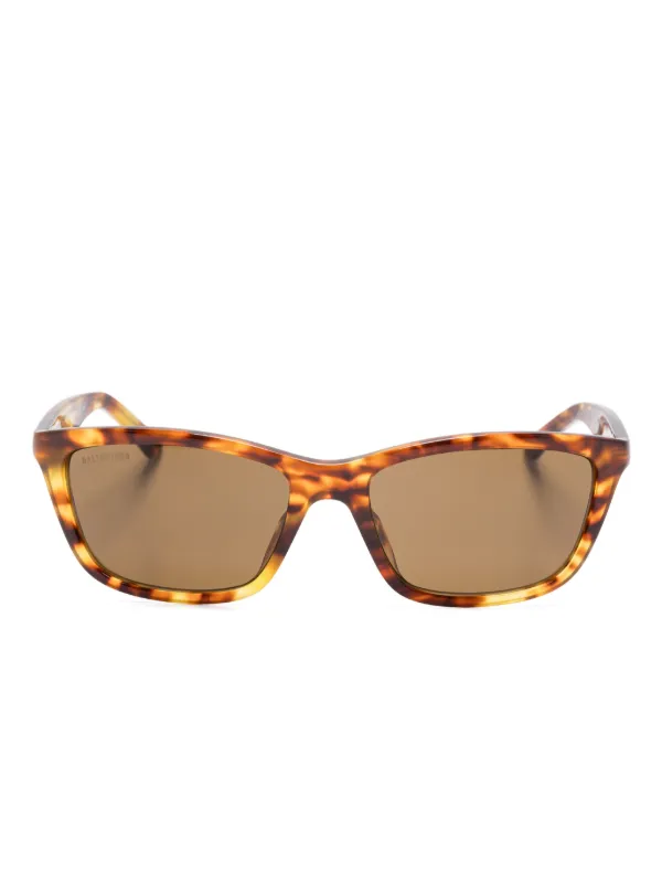 Balenciaga brown wrap around sunglasses Balenciaga Brown mono narrow mask frameless sunglasses  main image 4