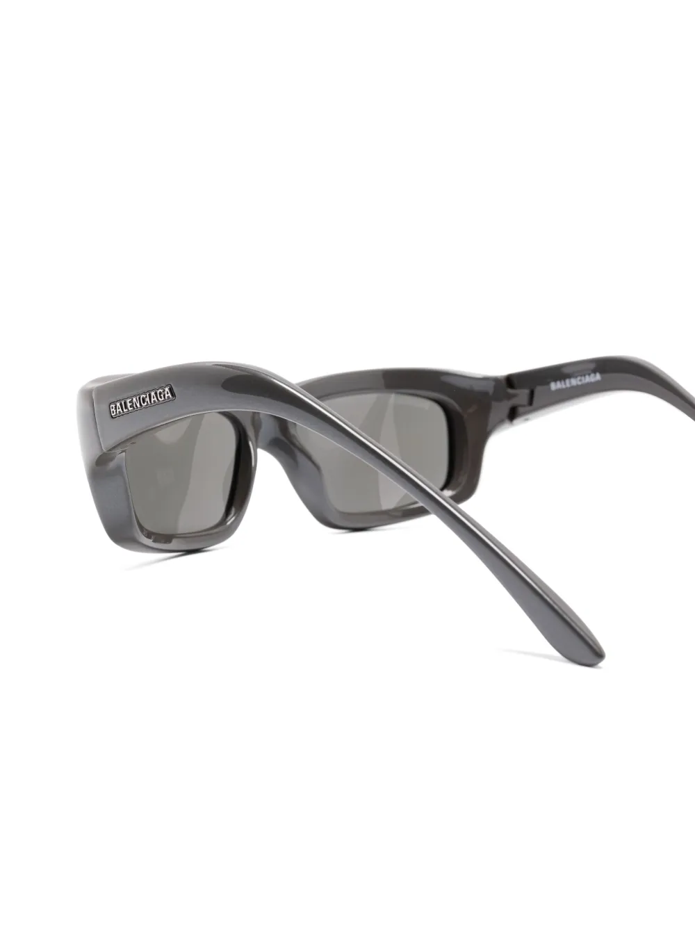 Balenciaga Eyewear Zonnebril met rechthoekig montuur Grijs