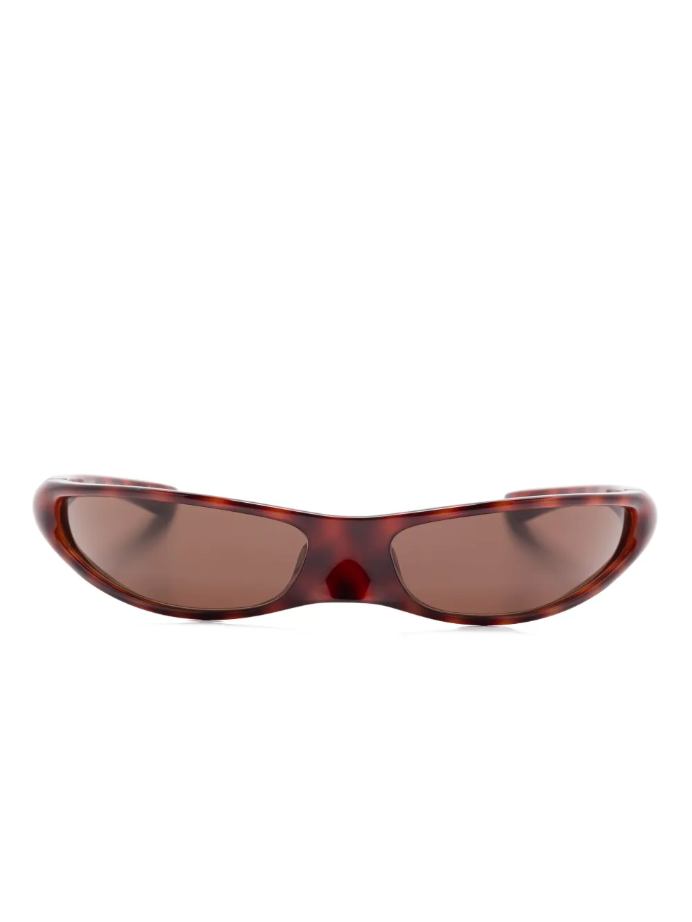 Balenciaga Eyewear Zonnebril met wikkelmontuur Bruin