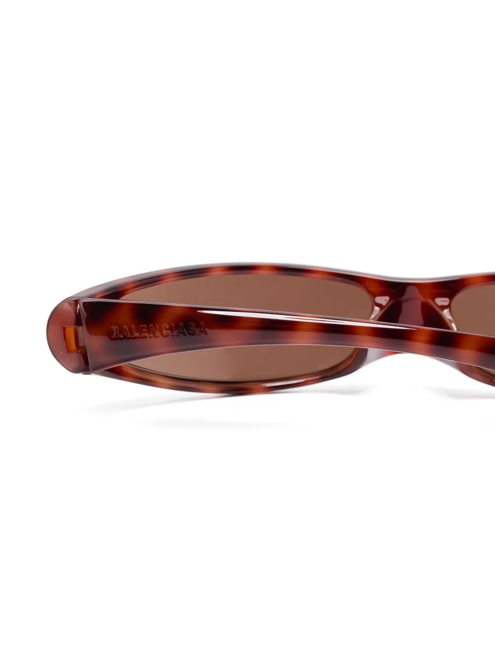 Balenciaga Eyewear Zonnebril met wikkelmontuur Bruin