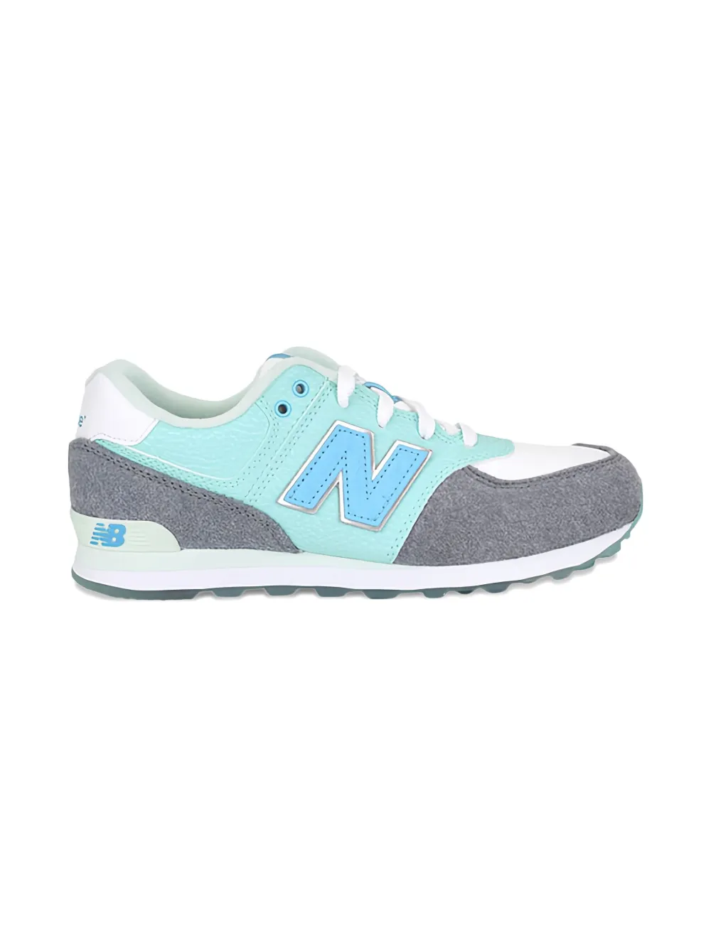 New Balance Kids 574 suede trainers Green