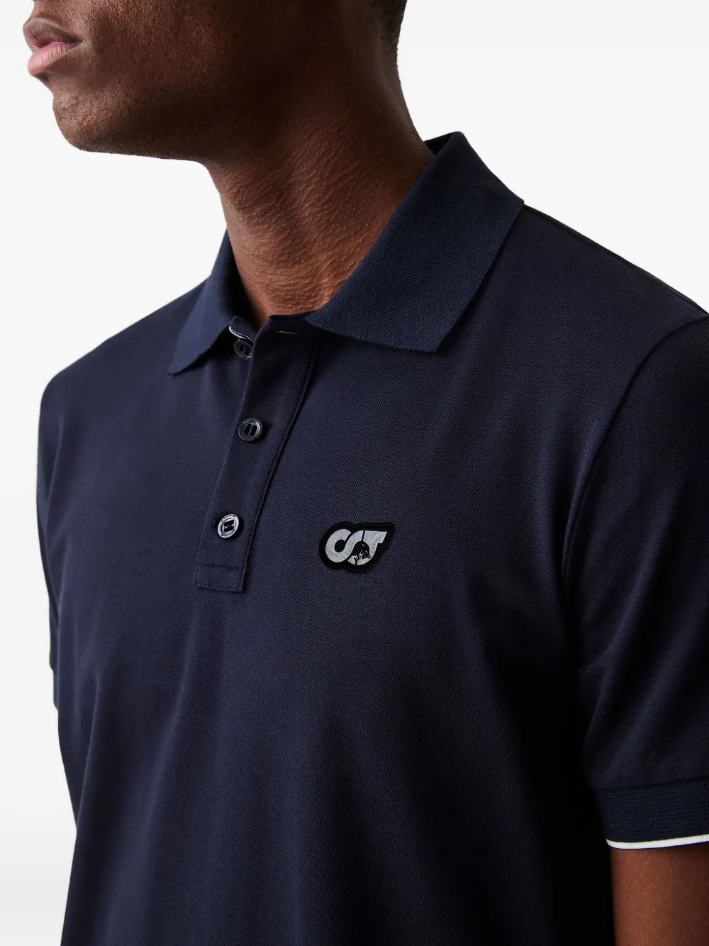 Alphatauri Poloshirt met logoprint Blauw