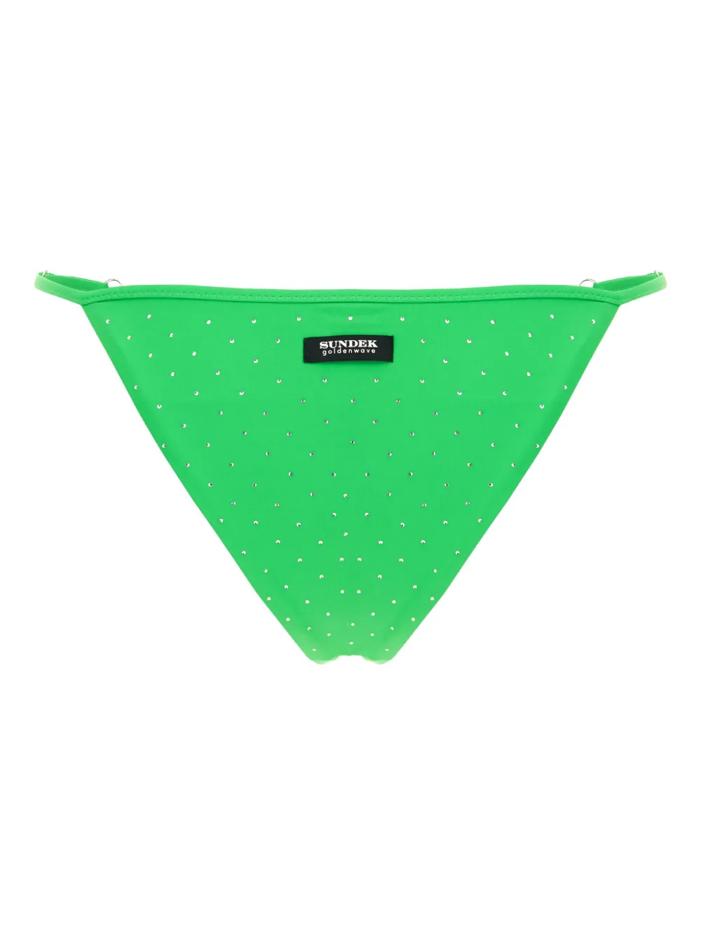 Sundek Keer Crystal-embellished Bikini Bottom In Green