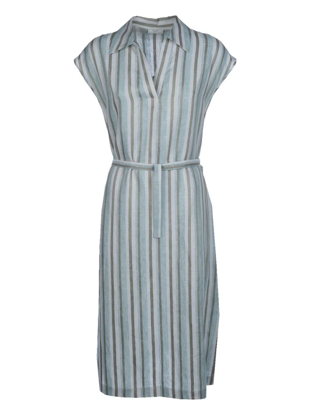 Peserico Midi-jurk met ceintuur Blauw