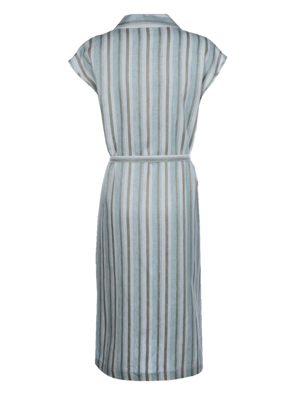 Peserico Midi-jurk met ceintuur Blauw