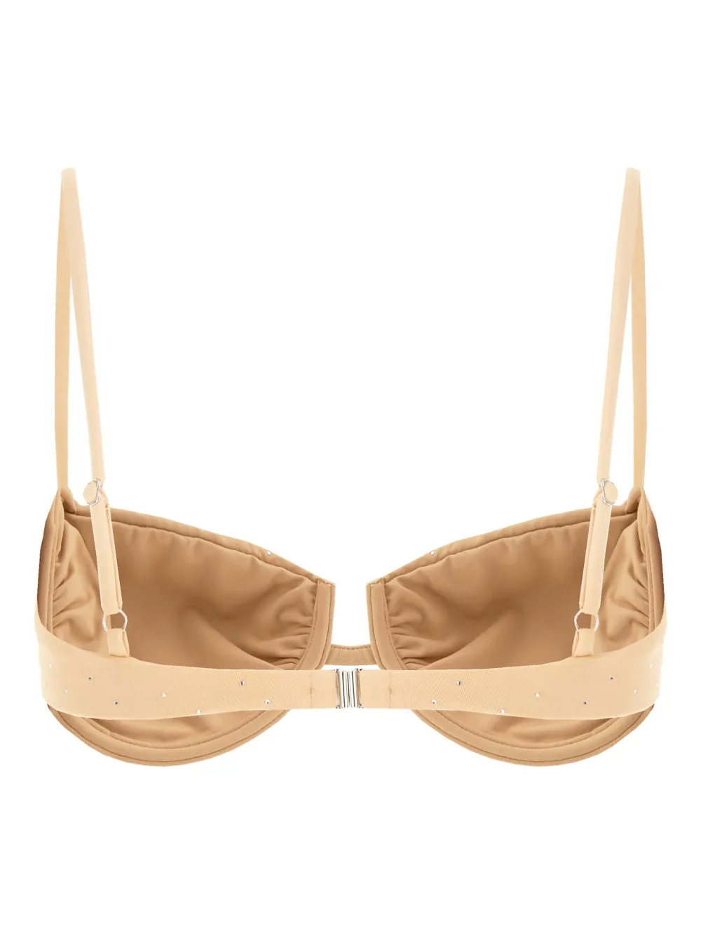 Sundek Embellished Bikini Top In Neutral