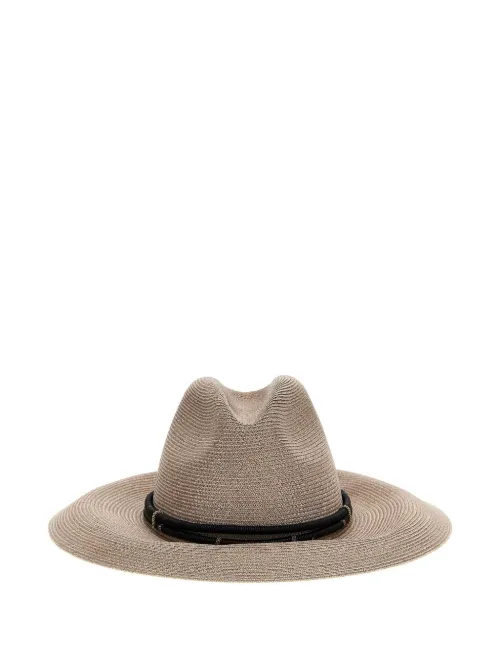 Chapeau en paille à bord large - Brunello Cucinelli - Modalova