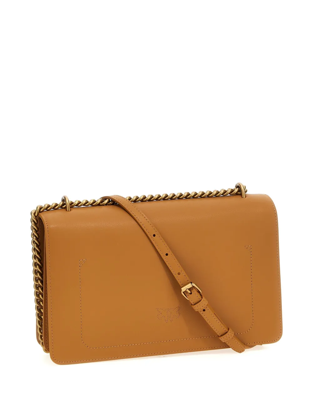 Shop Pinko Love One Simply Crossbody Bag In Braun