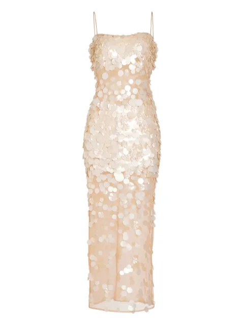 Retrofete vestido midi Mischa bordado con lentejuelas