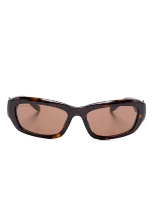 Balenciaga Eyewear BB0389SK サングラス | ブラウン | FARFETCH JP