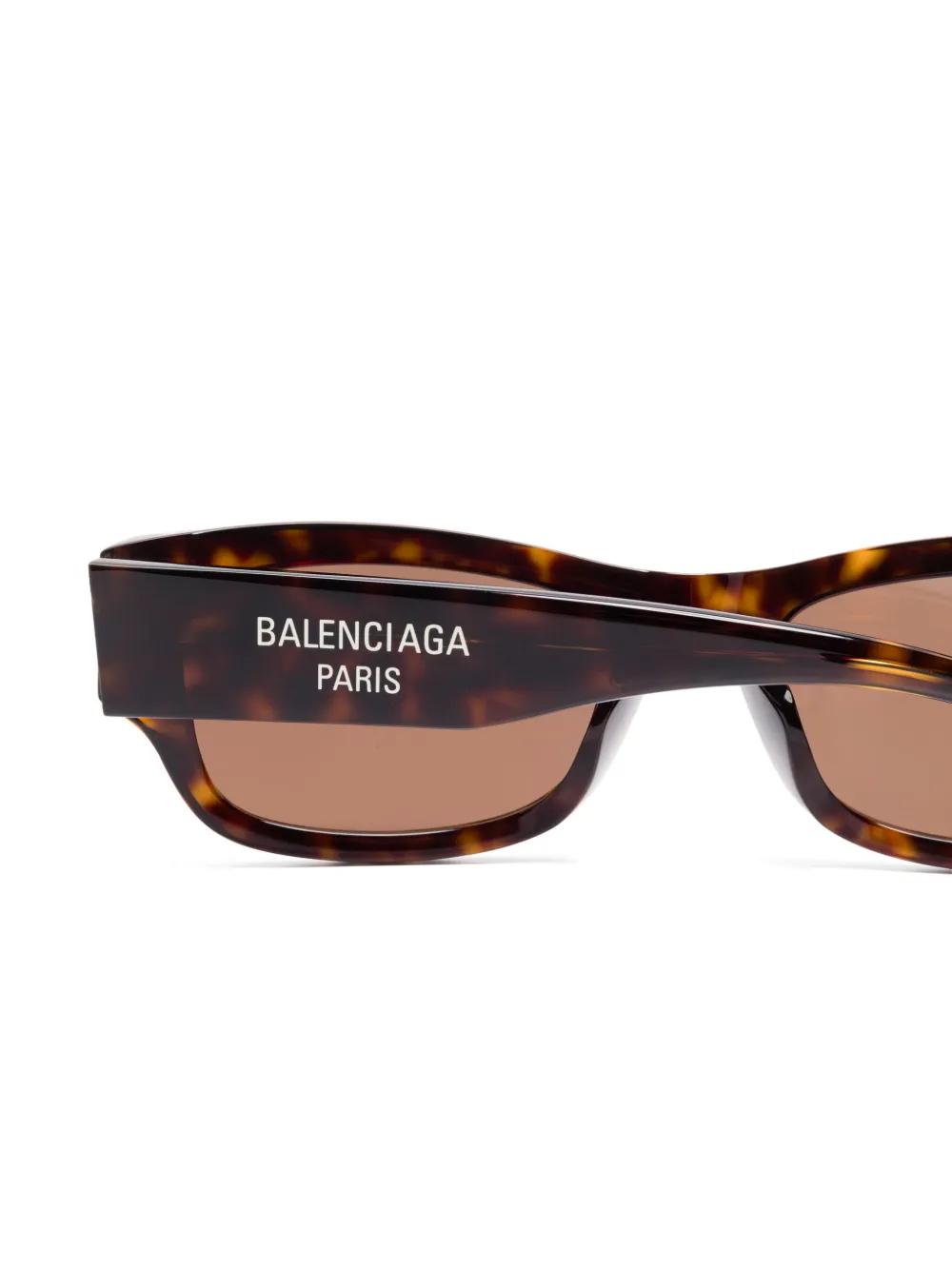 Balenciaga Eyewear Zonnebril met rechthoekig montuur Bruin