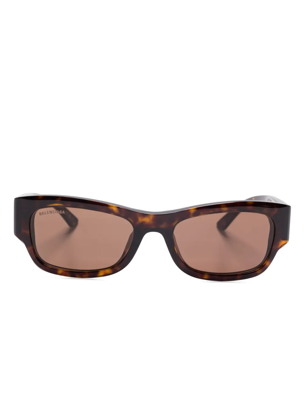 Balenciaga Eyewear Zonnebril met rechthoekig montuur Bruin