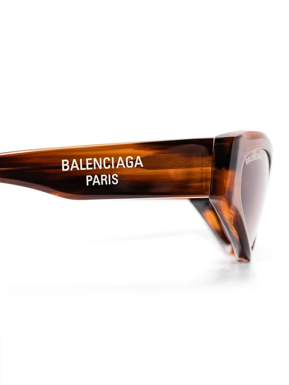 Balenciaga Eyewear Zonnebril met wikkelmontuur Bruin