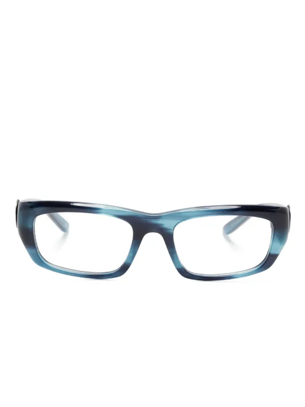 Balenciaga Eyewear スクエア眼鏡フレーム | ブルー | FARFETCH JP