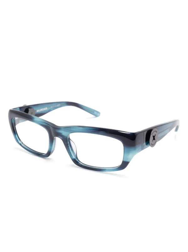 Balenciaga Eyewear スクエア眼鏡フレーム | ブルー | FARFETCH JP