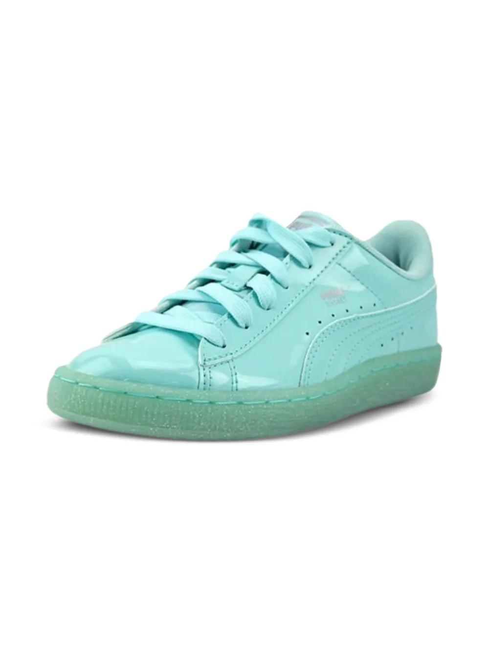 Puma Kids Basket Patent Iced Glit "Blue" sneakers