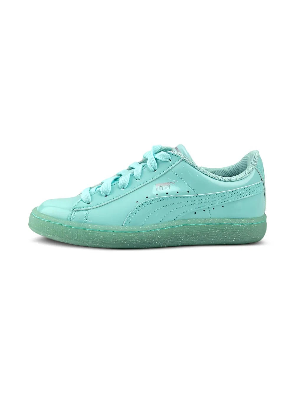 Puma Kids Basket Patent Iced Glit "Blue" sneakers