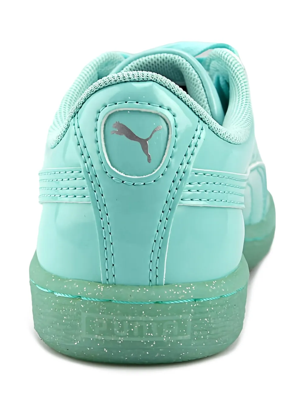 Puma Kids Basket Patent Iced Glit "Blue" sneakers