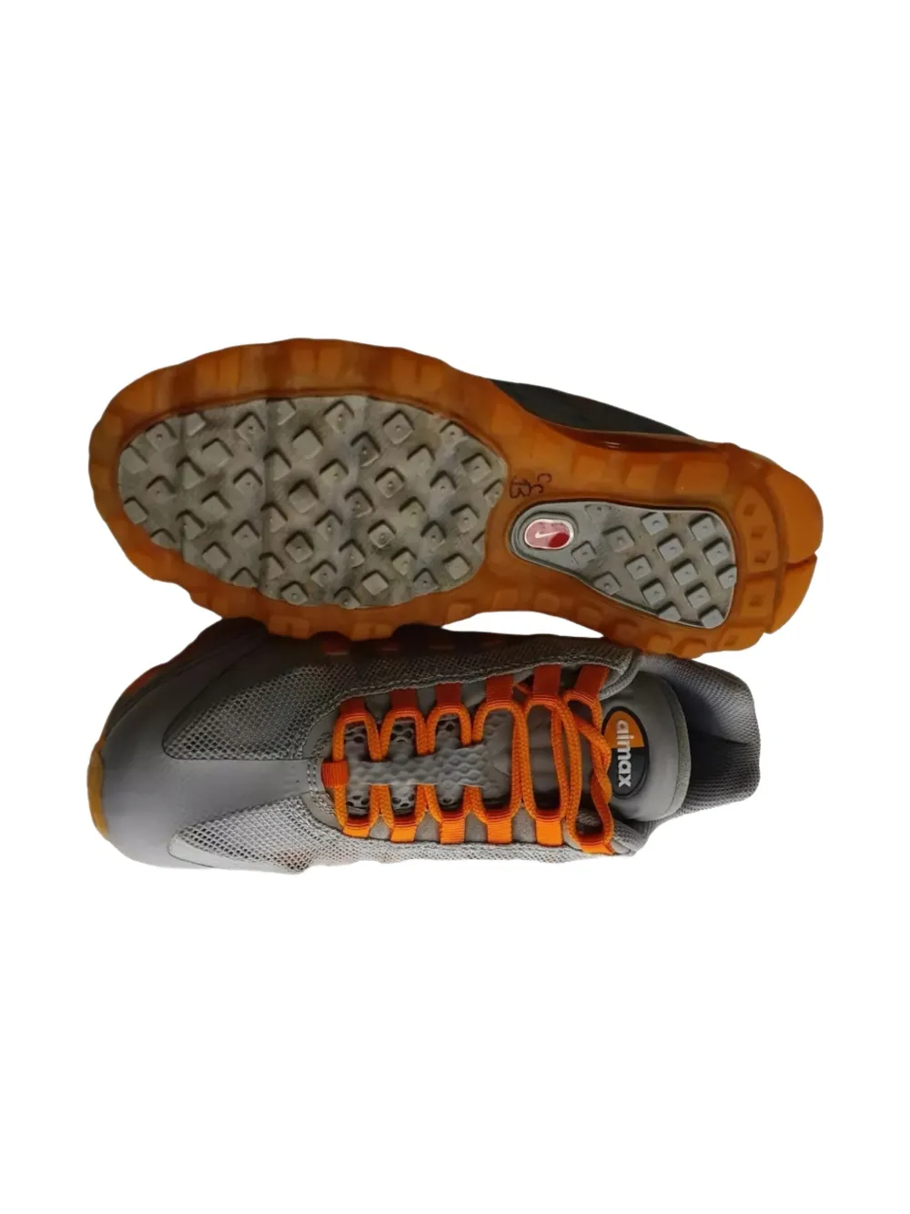 Nike Kids Air Max 95 "Grey Orange Silver" sneakers