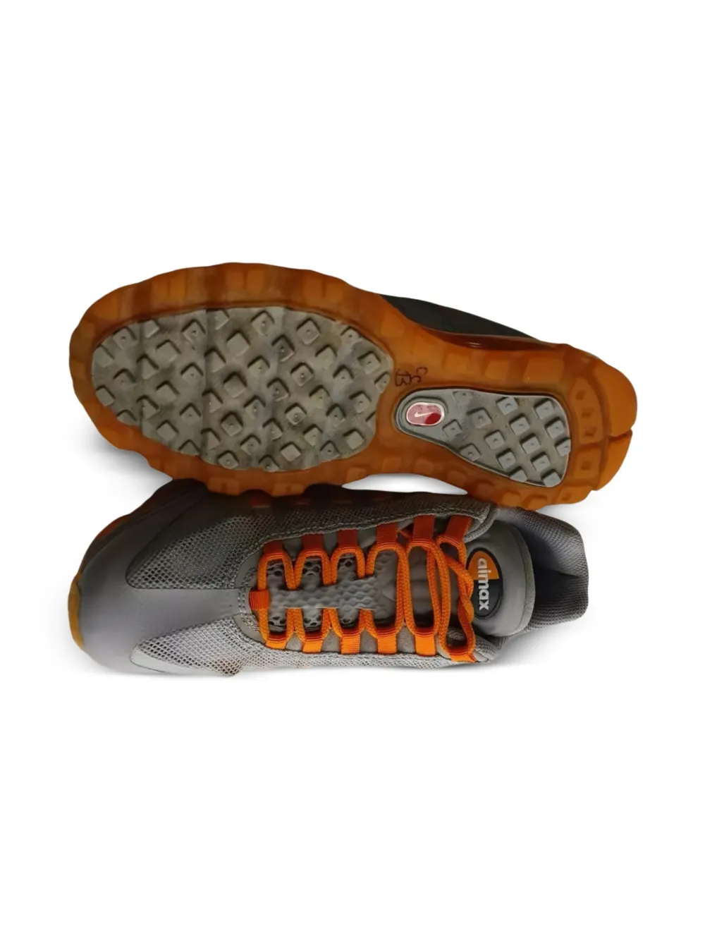 Nike Kids Air Max 95 "Grey Orange Silver" sneakers Grijs