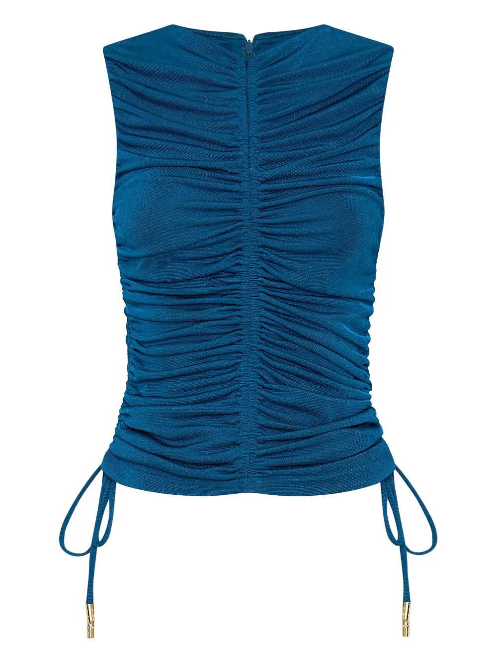 Anna Quan Dani Drawstring Sleeveless Top In Blue