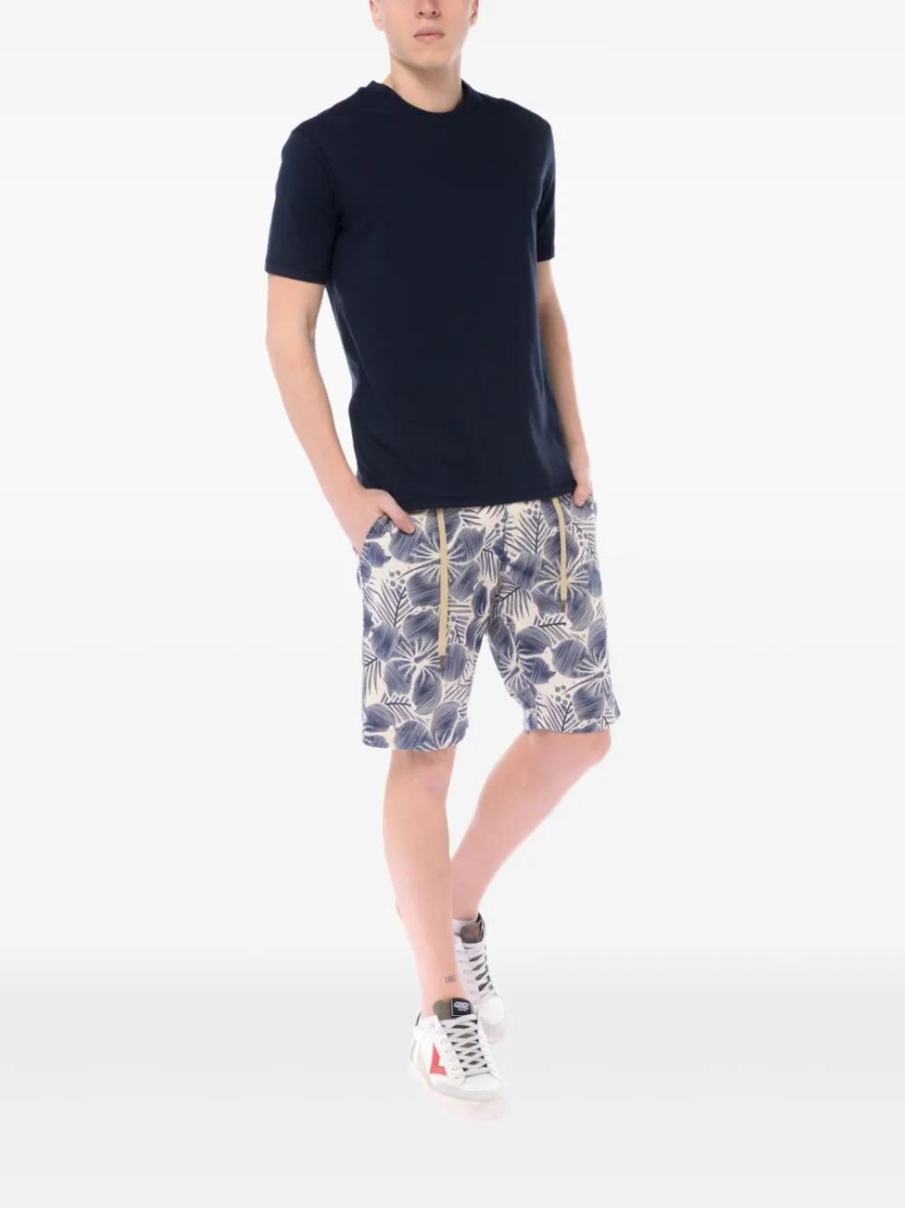 Hosio short-sleeve crew-neck T-shirt - Blauw