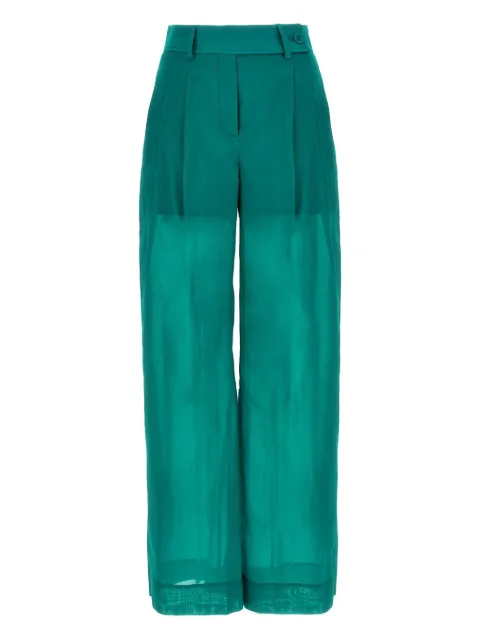 Alberta Ferretti pantalon évasé à effet de transparence