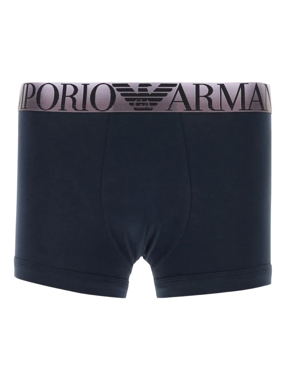 Emporio Armani logo-detail cotton boxer - Blu