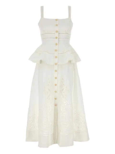 Self-Portrait peplum midi dress