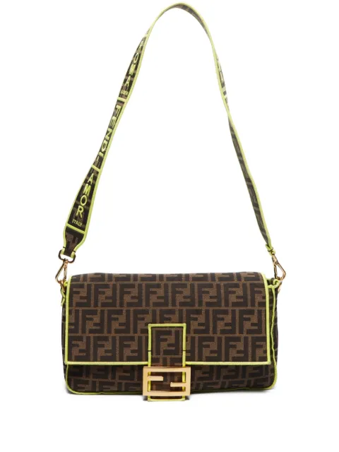 Fendi Pre-Owned bolsa crossbody Baguette con lona Zucca mediana 2010-2020