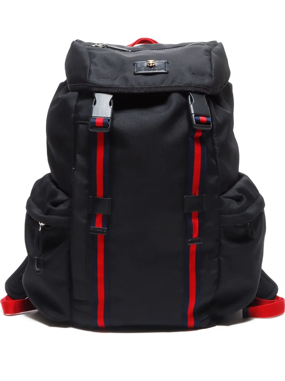 Gucci Pre-Owned sac à dos en toile à bande Web (2000-2020) | noir | Image 1