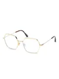 TOM FORD Eyewear geometric-frame glasses - Gold