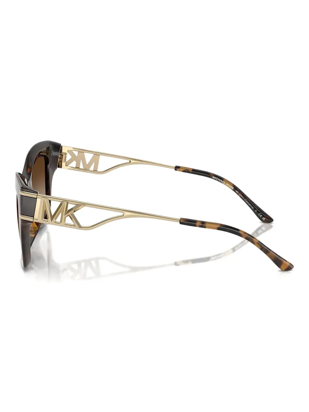 Michael Kors Zonnebril met cat-eye montuur en schildpadschild design Bruin