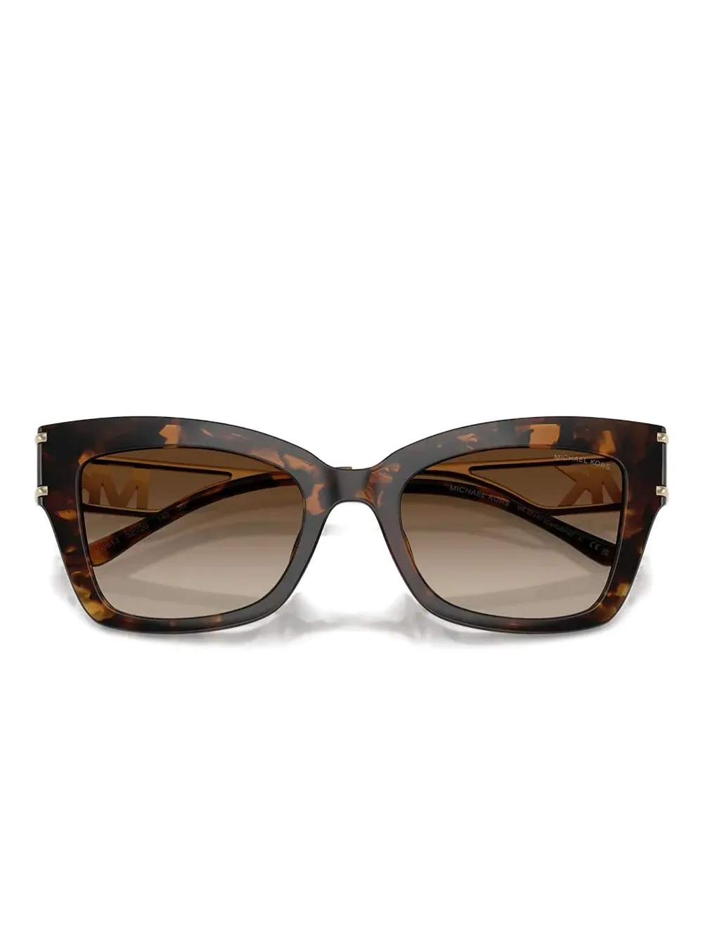 Michael Kors Zonnebril met cat-eye montuur en schildpadschild design Bruin