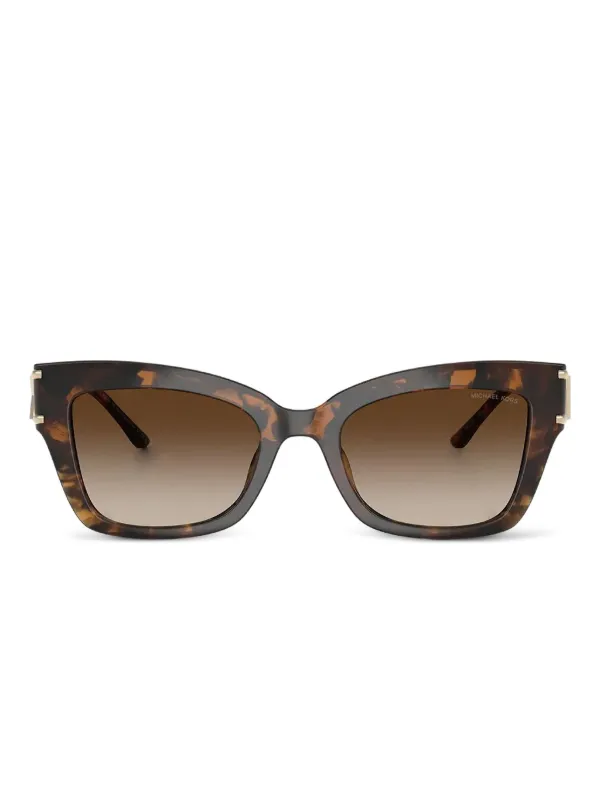 Michael Kors Brown Tortoise Shell With goldtone accents Sunglasses Michael Kors Tortoiseshell Sunglasses | Brown | FARFETCH main image 4