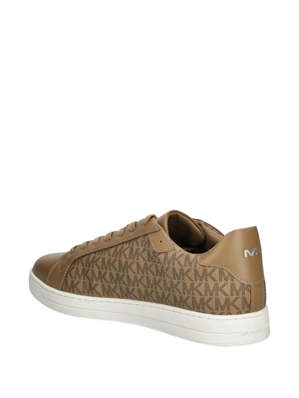 Michael Kors Keating Monogrammed Lace-up Sneakers In Brown