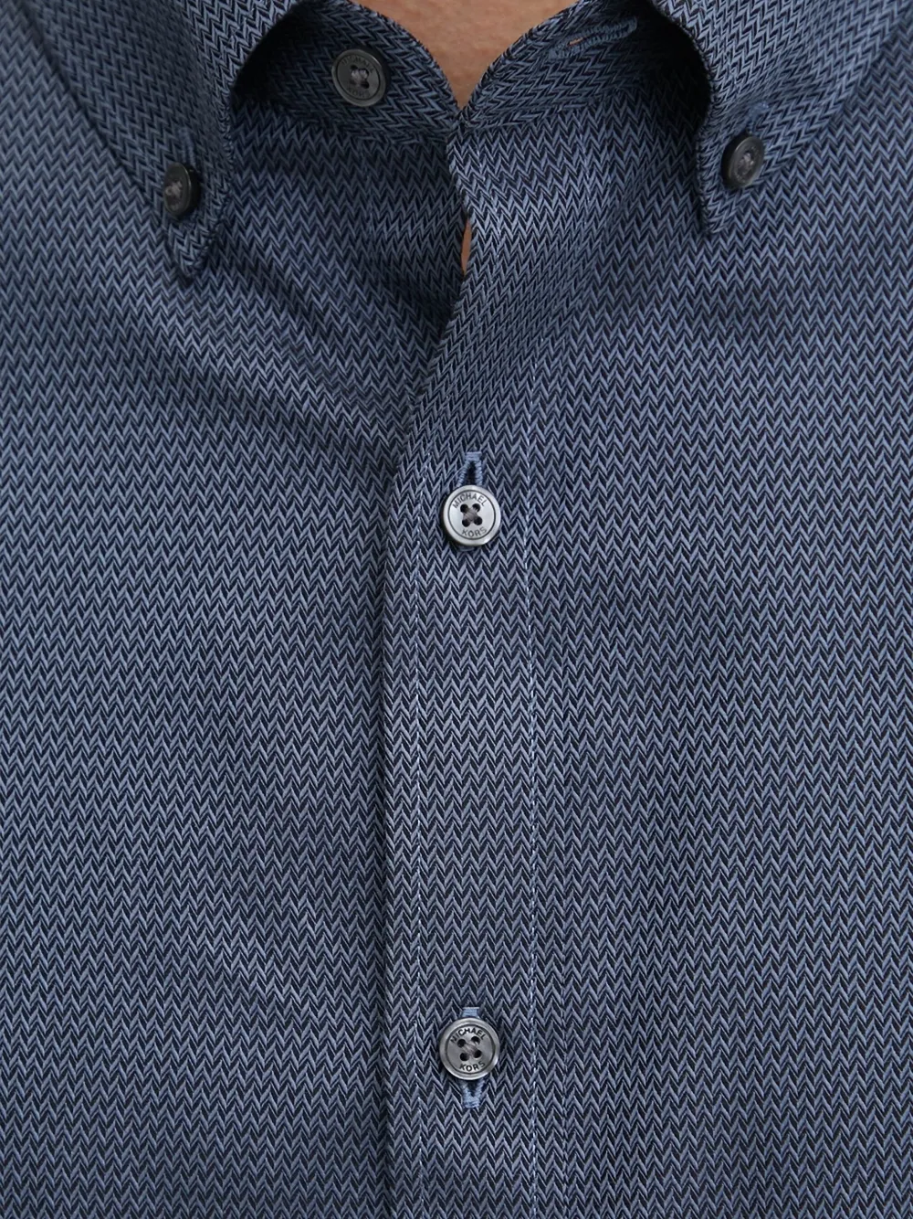 Michael Kors Herringbone-pattern Shirt In Brown