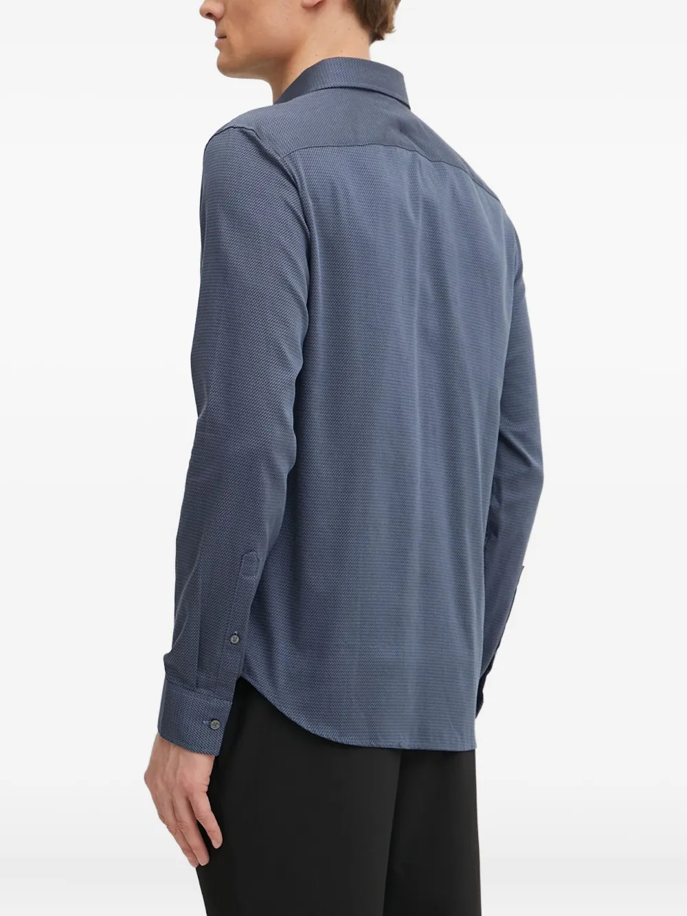 Michael Kors Herringbone-pattern Shirt In Brown