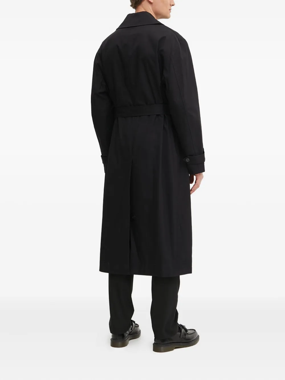 Michael Kors Double-breasted Belted Coat In Black