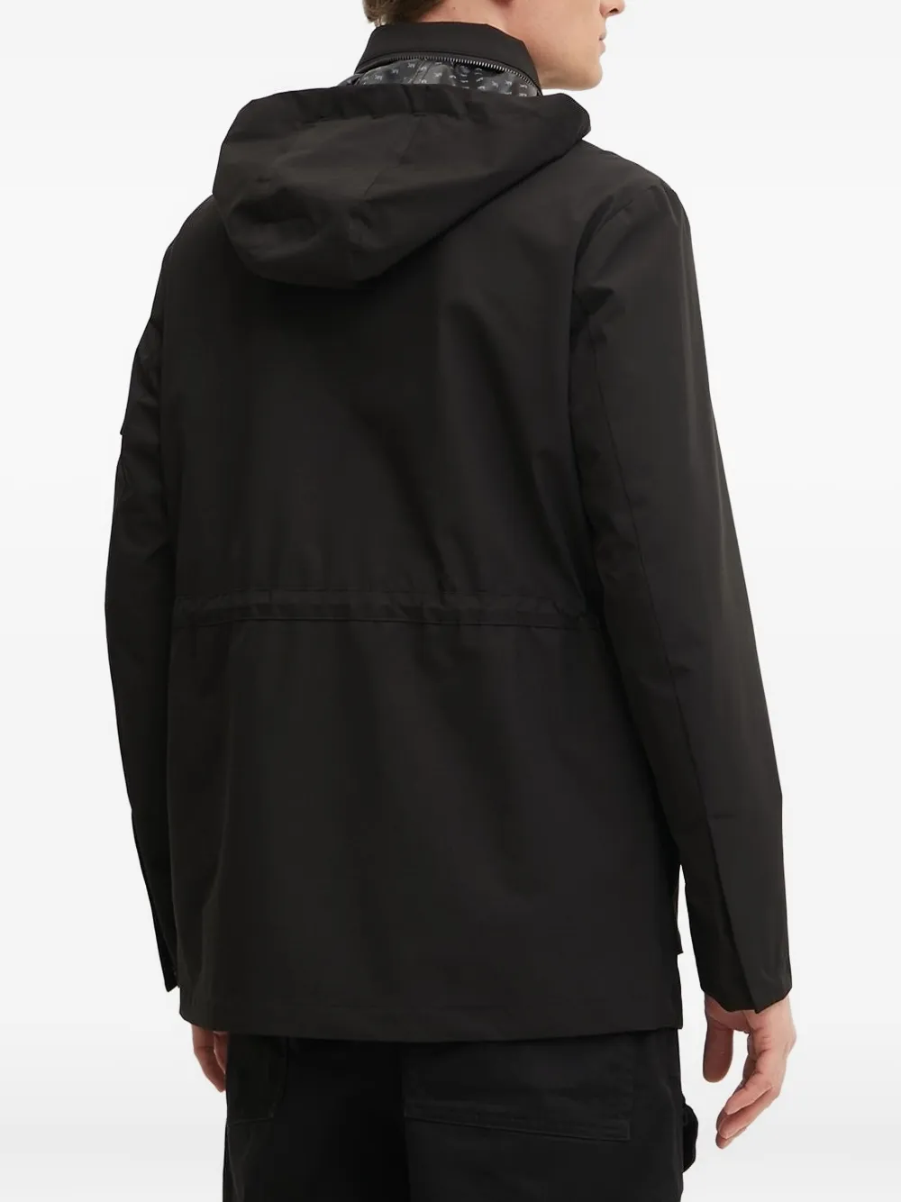 Michael Kors Drawstring-waistband Hooded Jacket In Black