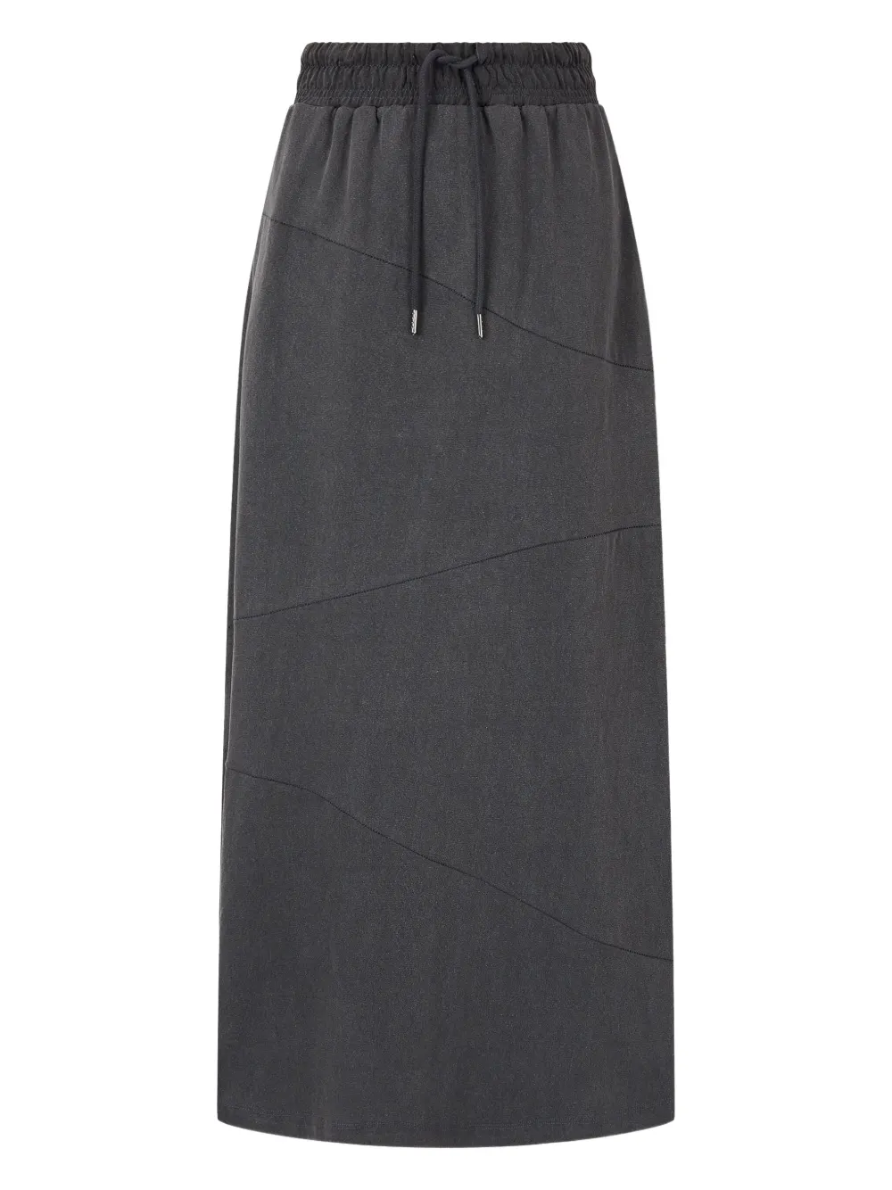 Studio Tomboy Waveline Drawstring Midi Skirt In Gray