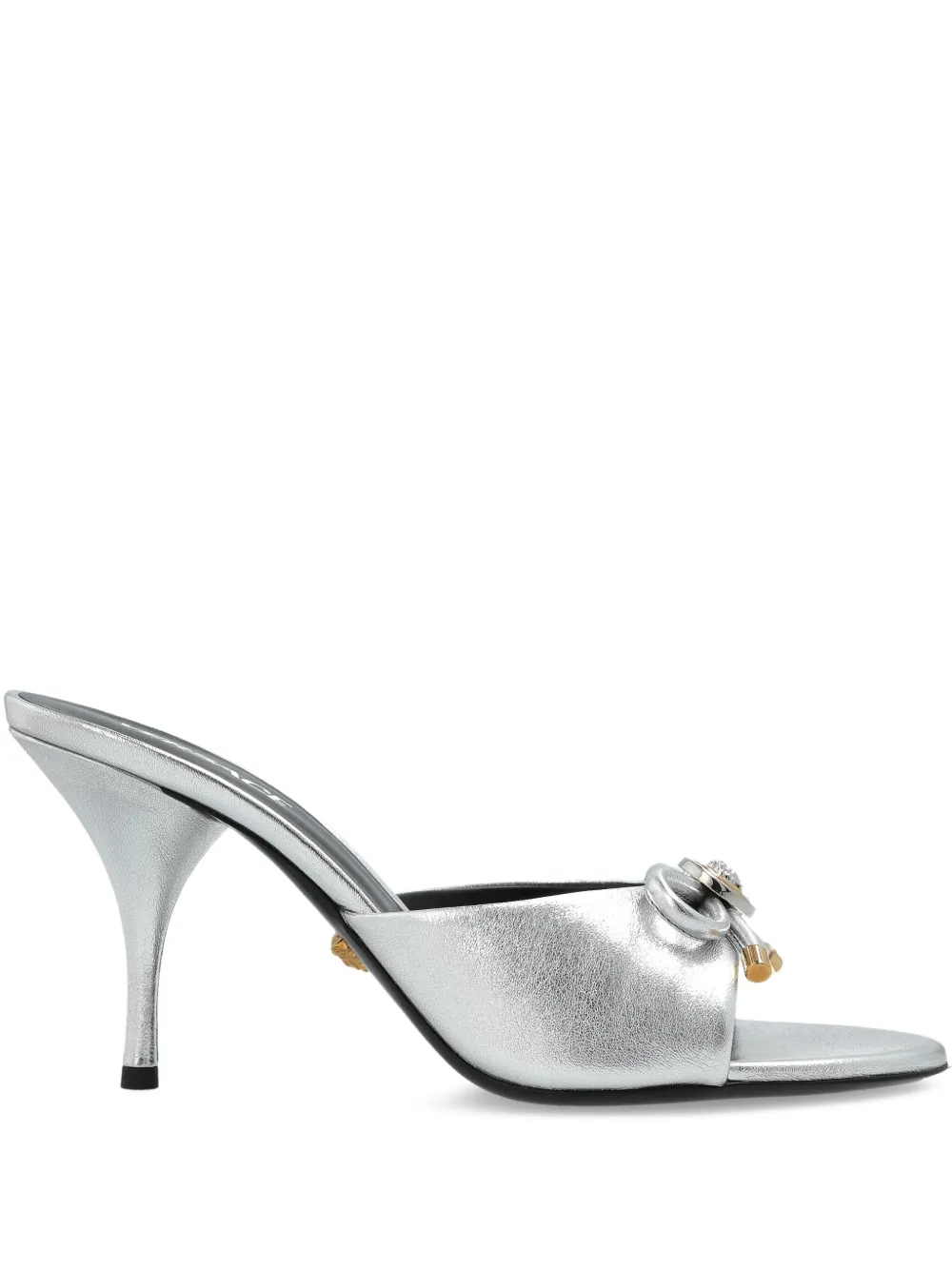 Versace 85mm leather mules Silver