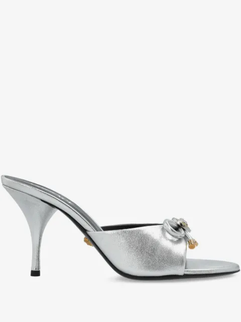 Versace mules métallisées Opera Bow à talon